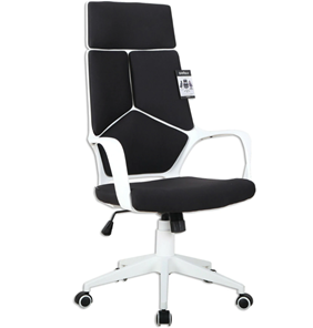 Кресло компьютерное Brabix Premium Prime EX-515 (пластик белый, ткань, черное) 531812 в Ангарске