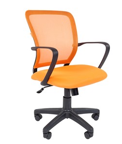 Кресло офисное CHAIRMAN 698 black TW, ткань, цвет оранжевый в Ангарске - предосмотр