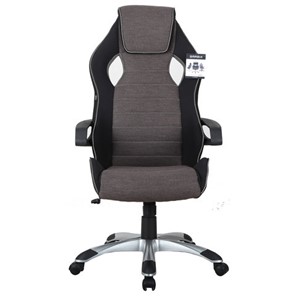 Кресло офисное Brabix Techno GM-002 (ткань, черное/серое, вставки белые) в Братске