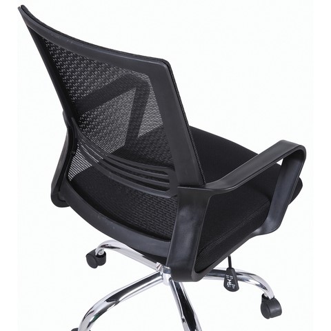 Компьютерное кресло Brabix Daily MG-317 (с подлокотниками, хром, черное) 531833 в Братске - изображение 8