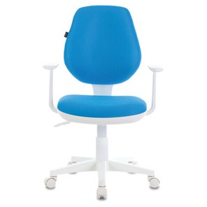 Компьютерное кресло Brabix Fancy MG-201W (с подлокотниками, пластик белый, голубое) 532411 в Ангарске - предосмотр 1