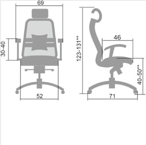Офисное кресло Samurai S-3.04, черный плюс в Ангарске - предосмотр 4