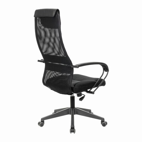 Кресло офисное Brabix Premium Stalker EX-608 PL (ткань-сетка/кожзам, черное) 532090 в Братске - изображение 3