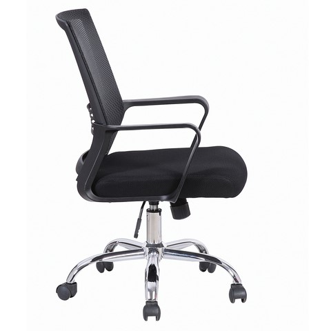 Компьютерное кресло Brabix Daily MG-317 (с подлокотниками, хром, черное) 531833 в Братске - изображение 1