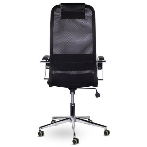 Компьютерное кресло Brabix Premium Pilot EX-610 CH (хром, ткань-сетка, черное) 532417 в Ангарске - изображение 4