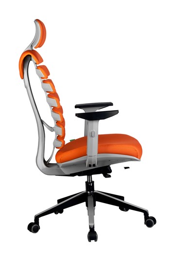 Кресло офисное Riva Chair SHARK (Оранжевый/серый) в Ангарске - изображение 2