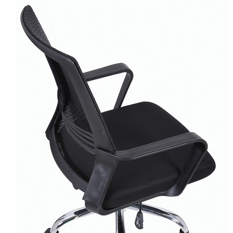Компьютерное кресло Brabix Daily MG-317 (с подлокотниками, хром, черное) 531833 в Братске - изображение 7