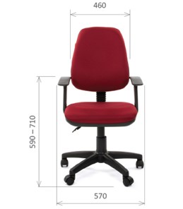 Кресло компьютерное CHAIRMAN 661 Ткань стандарт 15-11 красная в Иркутске - предосмотр 1