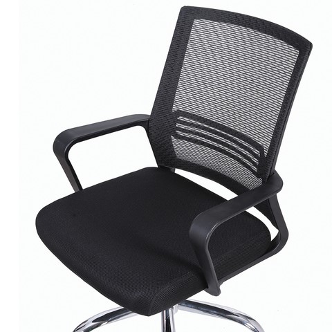 Компьютерное кресло Brabix Daily MG-317 (с подлокотниками, хром, черное) 531833 в Братске - изображение 5