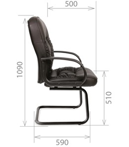 Кресло компьютерное CHAIRMAN 416V экокожа черная в Братске - предосмотр 2
