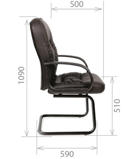 Кресло компьютерное CHAIRMAN 416V экокожа черная в Ангарске - изображение 2