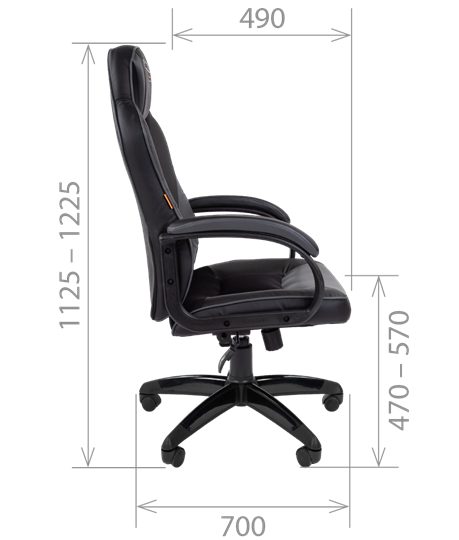 Офисное кресло CHAIRMAN GAME 17, цвет черный / серый в Ангарске - изображение 2