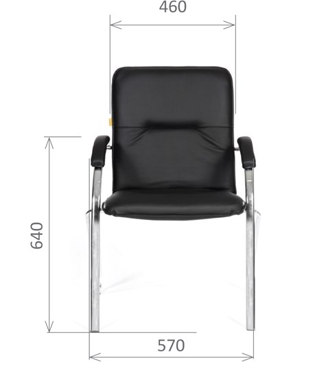 Офисное кресло CHAIRMAN 850 Экокожа Terra 118 черная в Ангарске - изображение 1