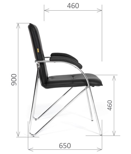 Офисное кресло CHAIRMAN 850 Экокожа Terra 118 черная в Ангарске - изображение 2