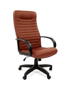 Офисное кресло CHAIRMAN 480 LT, экокожа, цвет коричневый в Братске