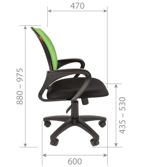 Офисное кресло CHAIRMAN 696 black Сетчатый акрил DW63 темно-серый в Ангарске - изображение 2
