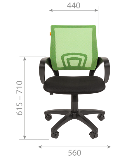 Офисное кресло CHAIRMAN 696 black Сетчатый акрил DW63 темно-серый в Ангарске - изображение 1