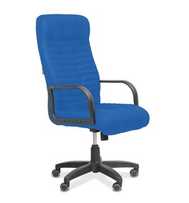 Офисное кресло для руководителя Атлант, ткань TW / синяя в Ангарске