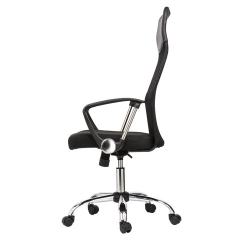 Кресло офисное BRABIX "Flash MG-302", с подлокотниками, хром, черное, 530867 в Братске - изображение 4