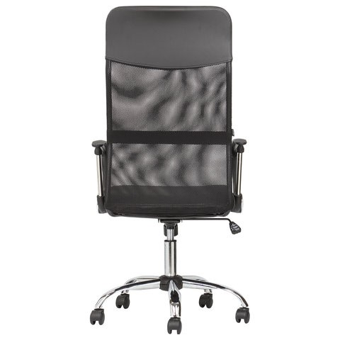 Кресло офисное BRABIX "Flash MG-302", с подлокотниками, хром, черное, 530867 в Братске - изображение 5