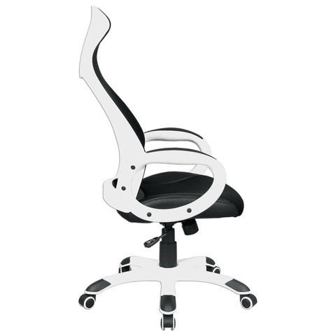 Офисное кресло Brabix Premium Genesis EX-517 (пластик белый, ткань/экокожа/сетка черная) 531573 в Ангарске - изображение 2