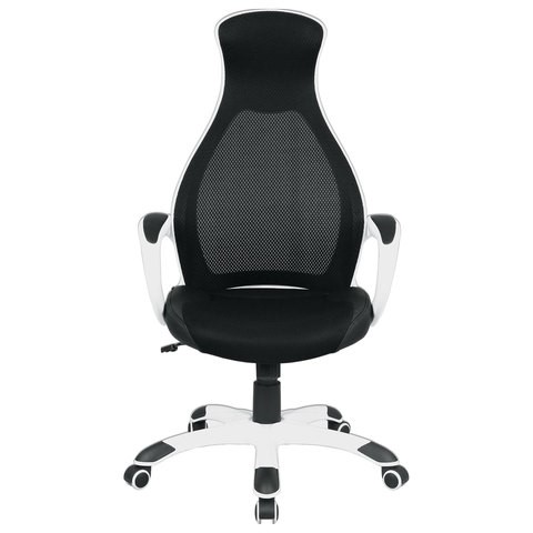 Офисное кресло Brabix Premium Genesis EX-517 (пластик белый, ткань/экокожа/сетка черная) 531573 в Ангарске - изображение 3