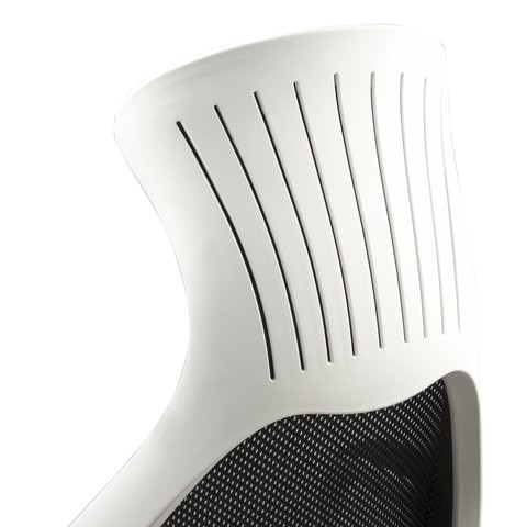 Офисное кресло Brabix Premium Genesis EX-517 (пластик белый, ткань/экокожа/сетка черная) 531573 в Ангарске - изображение 8