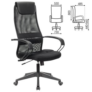 Кресло офисное Brabix Premium Stalker EX-608 PL (ткань-сетка/кожзам, черное) 532090 в Братске - предосмотр 11
