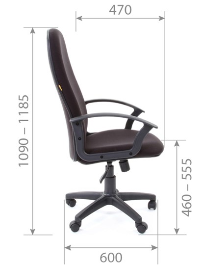 Кресло офисное CHAIRMAN 289, ткань, цвет черный в Ангарске - изображение 3