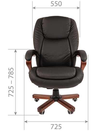 Кресло офисное CHAIRMAN 408 кожа черная в Ангарске - изображение 1