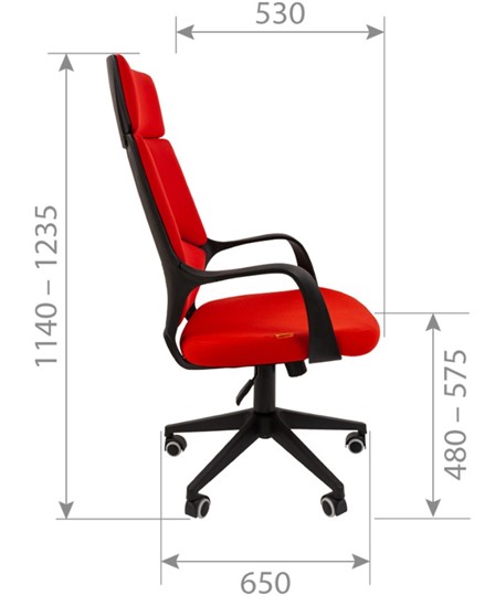 Офисное кресло CHAIRMAN 525, серое в Ангарске - изображение 2