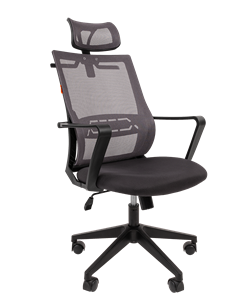 Кресло офисное CHAIRMAN 545 сетка/ткань серый в Ангарске