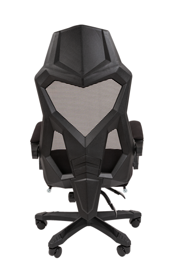 Кресло компьютерное CHAIRMAN 571 с подставкой для ног , Сетчатый акрил черный / Полиэстер черный в Ангарске - изображение 4