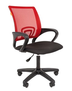 Офисное кресло CHAIRMAN 696 black LT, красное в Братске