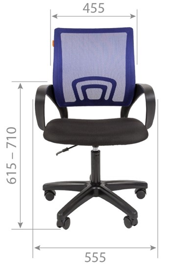 Офисное кресло CHAIRMAN 696 black LT, синий в Ангарске - изображение 3