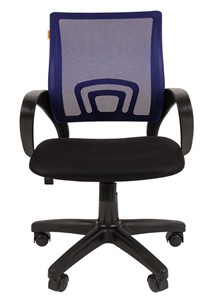 Кресло компьютерное CHAIRMAN 696 black Сетчатый акрил DW61 синий в Ангарске - предосмотр 1