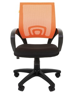 Кресло компьютерное CHAIRMAN 696 black Сетчатый акрил DW66 оранжевый в Ангарске - предосмотр 4