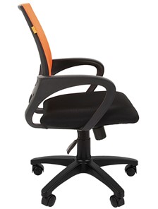 Кресло компьютерное CHAIRMAN 696 black Сетчатый акрил DW66 оранжевый в Иркутске - предосмотр 5