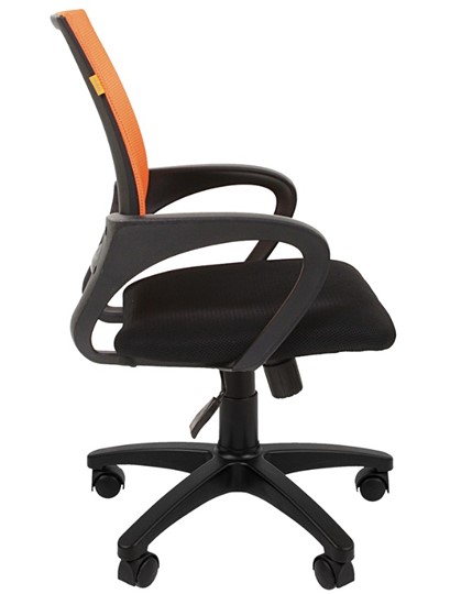Кресло компьютерное CHAIRMAN 696 black Сетчатый акрил DW66 оранжевый в Иркутске - изображение 5