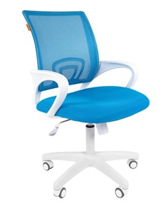 Компьютерное кресло CHAIRMAN 696 white, tw12-tw04 голубой в Ангарске
