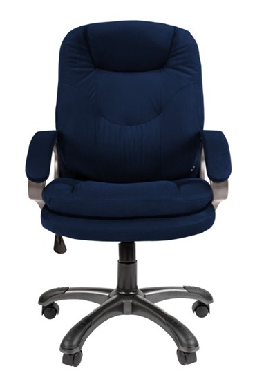 Офисное кресло CHAIRMAN HOME 668, велюр синее в Ангарске - изображение 3