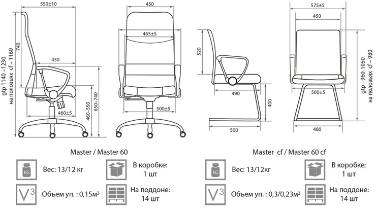 Офисное кресло Master GTPH Ch1 W01/T01 в Ангарске - изображение 3