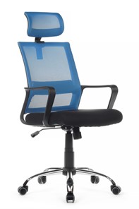 Кресло компьютерное RCH 1029HB, черный/синий в Братске
