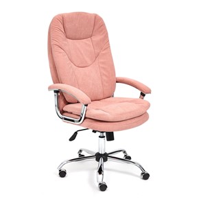 Кресло компьютерное SOFTY LUX флок, розовый, арт.13952 в Братске