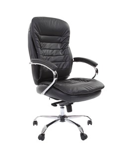 Офисное кресло CHAIRMAN 795 кожа, цвет черный в Ангарске