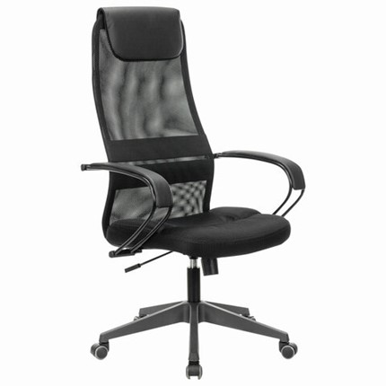 Кресло офисное Brabix Premium Stalker EX-608 PL (ткань-сетка/кожзам, черное) 532090 в Братске - изображение