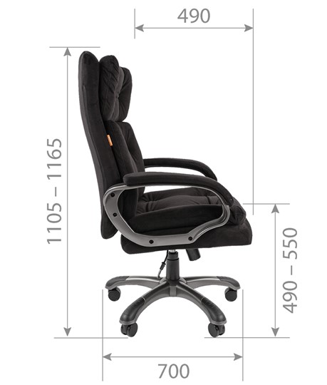 Компьютерное кресло CHAIRMAN 442 ткань черный в Ангарске - изображение 5