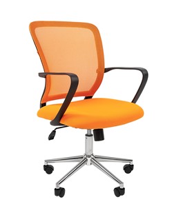 Кресло компьютерное CHAIRMAN 698 CHROME new Сетка TW-66 (оранжевый) в Ангарске