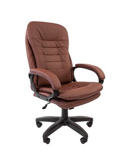 Кресло компьютерное CHAIRMAN 795 LT, экокожа, цвет коричневый в Ангарске