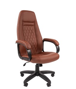 Кресло офисное CHAIRMAN 950LT Экокожа коричневая в Ангарске